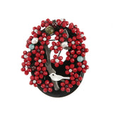 Vintage Metal Pin Jewelry Pearl Shell Bird Brooch for Women