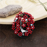 Vintage Metal Pin Jewelry Pearl Shell Bird Brooch for Women