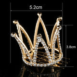 Mini Round Tiara Crown Hair Comb for Kids Girls