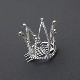 Mini Round Tiara Crown Hair Comb for Kids Girls