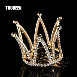 Mini Round Tiara Crown Hair Comb for Kids Girls