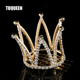Mini Round Tiara Crown Hair Comb for Kids Girls
