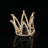 Mini Round Tiara Crown Hair Comb for Kids Girls