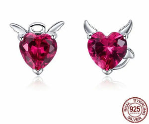 TE4 Kids Girls Rainbow Horse Heart Cat Butterfly Stud Earrings