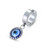 TE7 Stainless Steel Gothic Rock Hiphop Hoop Circle Earring