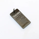 Teachers Nutritional Facts Stainless Steel Charms High Polish Pendant 10pcs