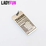 Teachers Nutritional Facts Stainless Steel Charms High Polish Pendant 10pcs