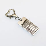 Teachers Nutritional Facts Stainless Steel Charms High Polish Pendant 10pcs