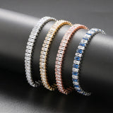 CZ Tennis Bracelet Bangle Style Crystal Hand Chain Jewelry