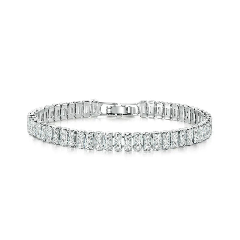 CZ Tennis Bracelet Bangle Style Crystal Hand Chain Jewelry