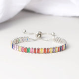 Adjustable Rainbow Tennis Bracelet Zircon Gift Jewelry