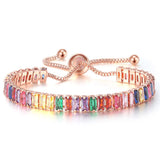 Adjustable Rainbow Tennis Bracelet Zircon Gift Jewelry