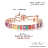 Adjustable Rainbow Tennis Bracelet Zircon Gift Jewelry