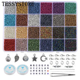 2mm Glass Seed Beads Box Set With Tools Alphabet Beads
