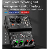 TEYUN Q-12 Sound Card Audio Mixer System Console Desk Interface