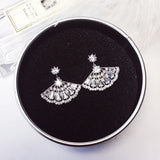 925 Silver Heart-shaped Round Earrings Women's Jewelry