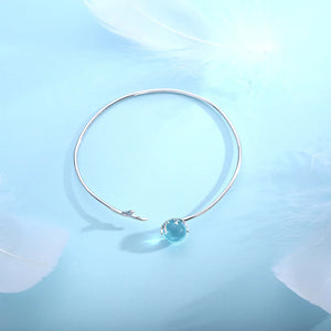925 Silver Heart Bracelet with Logo, Women's Jewelry Gift