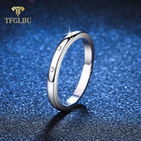 0.05CTTW Moissanite Half Eternity Band Silver Ring