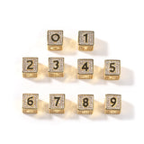Bling King Cube Initial Letter Number Pendant Iced Out Box Chain