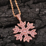 THE BLING KING Snow Flake Necklace HipHop Full Iced Out CZ Stone