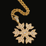 THE BLING KING Snow Flake Necklace HipHop Full Iced Out CZ Stone