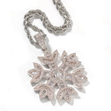 THE BLING KING Snow Flake Necklace HipHop Full Iced Out CZ Stone