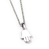 Bling King Iced Out Hamsa Hand Pendant Necklace