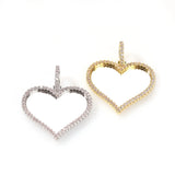 Bling King Heart Wallet Pendant Hip Hop Iced Out CZ Goldplated