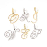 BLING KING Initial Letter Pendant Necklace Cubic Zirconia Men Women Jewelry