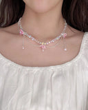 Cherry Blossom Necklace, Elegant Jewelry Accessory