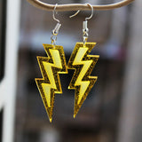 Glow in the Dark Thunder Lightning Ear Cuff Resin Clip Earrings