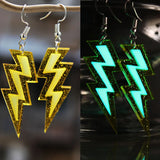 Glow in the Dark Thunder Lightning Ear Cuff Resin Clip Earrings