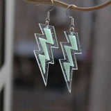 Glow in the Dark Thunder Lightning Ear Cuff Resin Clip Earrings