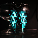Glow in the Dark Thunder Lightning Ear Cuff Resin Clip Earrings