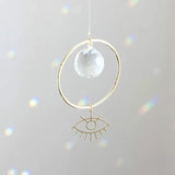 Brass Third Eye Suncatcher with Crystal