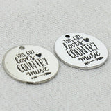 Music Lover Necklace,Engraved Pendant,Graduation Gift,Women Jewelry,5Pcs