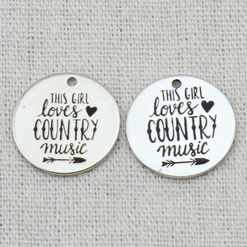 Music Lover Necklace,Engraved Pendant,Graduation Gift,Women Jewelry,5Pcs