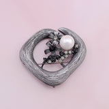 Large Pearl Jewelry Brooch On Collar Broches Women Hijab Pins Men Accessories