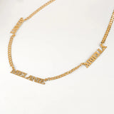 Custom Name Necklace Cuban Link Chain Choker Stainless Steel 4mm-6mm