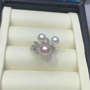 925 Silver Adjustable Ring Mountings for Pearls