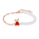 Lovely Rabbit Bracelet For Women Girl High Value Gift Tiger Stone Link Chain