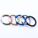 Punk Steel Huggie Style Circle Earrings