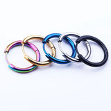 Punk Steel Huggie Style Circle Earrings