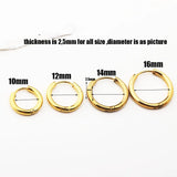 Punk Steel Huggie Style Circle Earrings