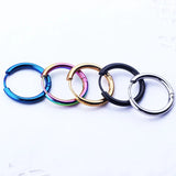 Punk Steel Huggie Style Circle Earrings