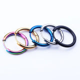 Punk Steel Huggie Style Circle Earrings