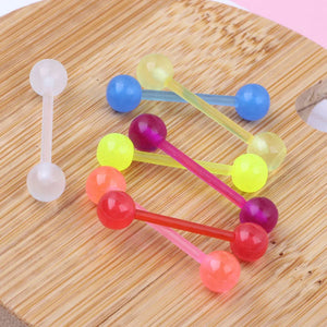 Glow in The Dark Acrylic Tongue Nipple Ring Retainer 16mm Barbell Ear