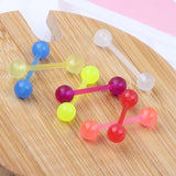 Glow in The Dark Acrylic Tongue Nipple Ring Retainer 16mm Barbell Ear