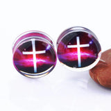 2pcs Acrylic Ear Plugs Tunnels Gauges Saddle Stretcher Piercing Kit