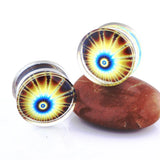 2pcs Acrylic Ear Plugs Tunnels Gauges Saddle Stretcher Piercing Kit